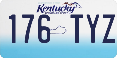 KY license plate 176TYZ