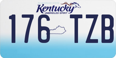 KY license plate 176TZB