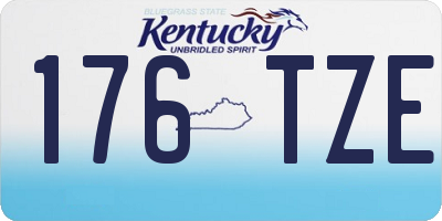 KY license plate 176TZE