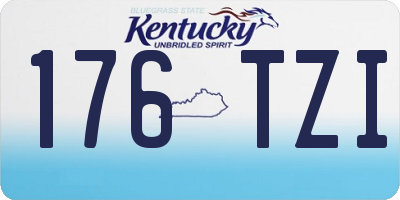 KY license plate 176TZI