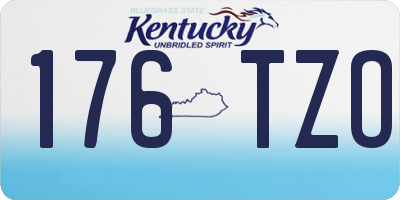 KY license plate 176TZO