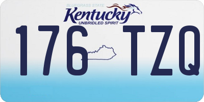 KY license plate 176TZQ
