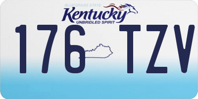 KY license plate 176TZV