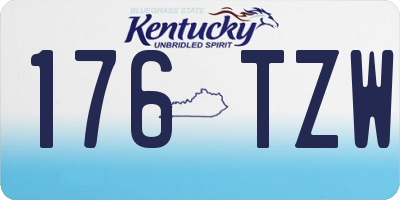 KY license plate 176TZW