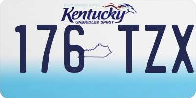 KY license plate 176TZX