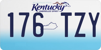 KY license plate 176TZY