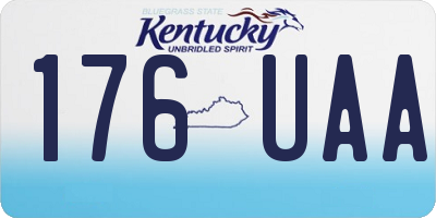 KY license plate 176UAA