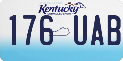 KY license plate 176UAB