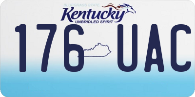 KY license plate 176UAC