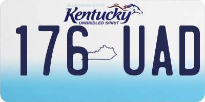 KY license plate 176UAD