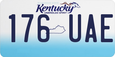 KY license plate 176UAE