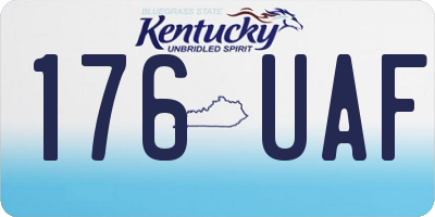 KY license plate 176UAF