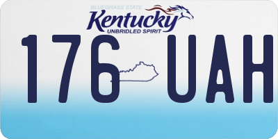 KY license plate 176UAH