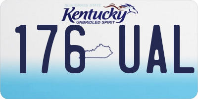 KY license plate 176UAL
