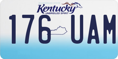 KY license plate 176UAM