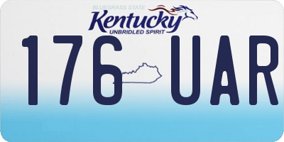KY license plate 176UAR