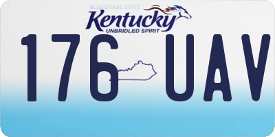 KY license plate 176UAV