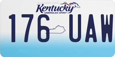 KY license plate 176UAW