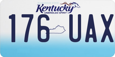 KY license plate 176UAX