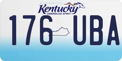 KY license plate 176UBA