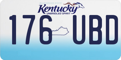 KY license plate 176UBD