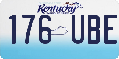 KY license plate 176UBE