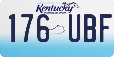 KY license plate 176UBF