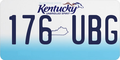 KY license plate 176UBG