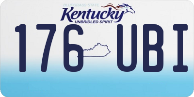 KY license plate 176UBI