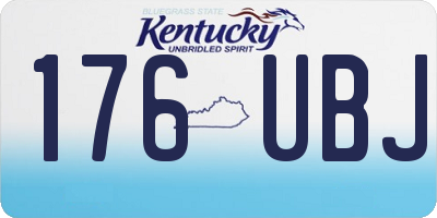 KY license plate 176UBJ