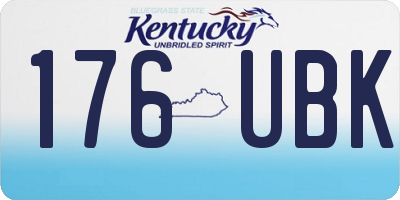 KY license plate 176UBK