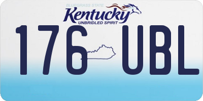 KY license plate 176UBL