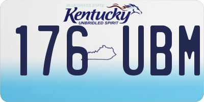 KY license plate 176UBM
