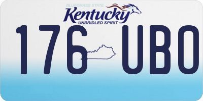 KY license plate 176UBO