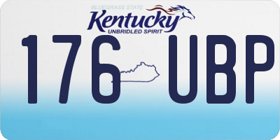 KY license plate 176UBP