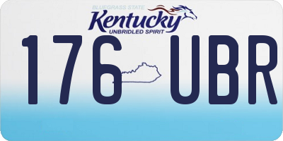 KY license plate 176UBR