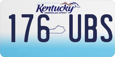 KY license plate 176UBS