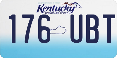 KY license plate 176UBT