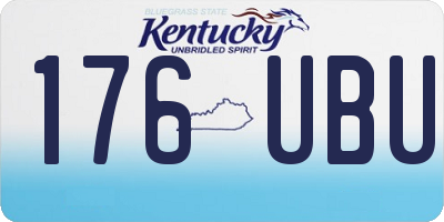 KY license plate 176UBU