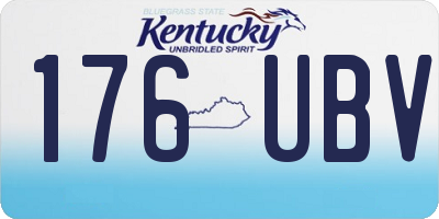 KY license plate 176UBV