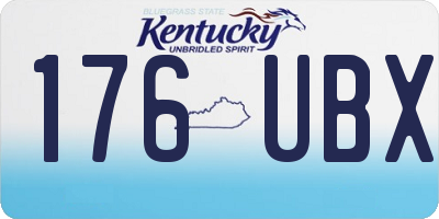 KY license plate 176UBX