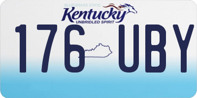 KY license plate 176UBY