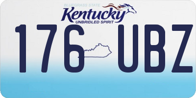 KY license plate 176UBZ