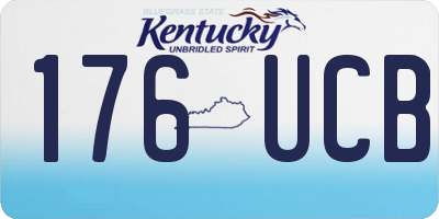 KY license plate 176UCB