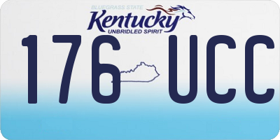 KY license plate 176UCC