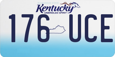 KY license plate 176UCE