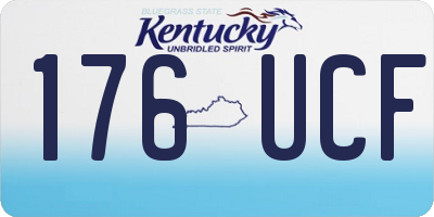 KY license plate 176UCF