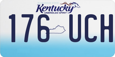 KY license plate 176UCH