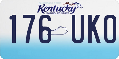 KY license plate 176UKO