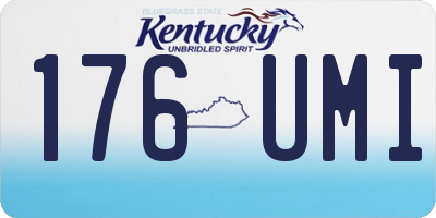 KY license plate 176UMI